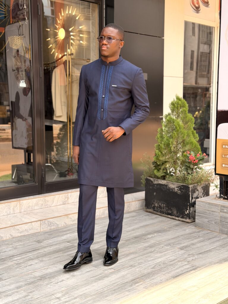 Costume Africain Bleu Marine