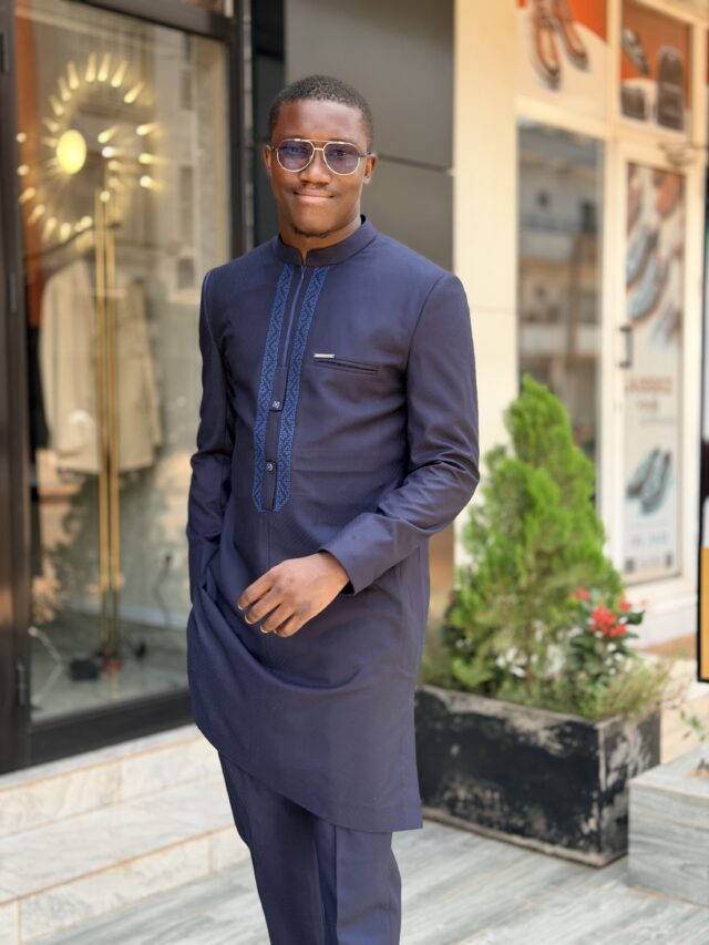 Costume Africain Bleu Marine
